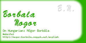 borbala mogor business card
